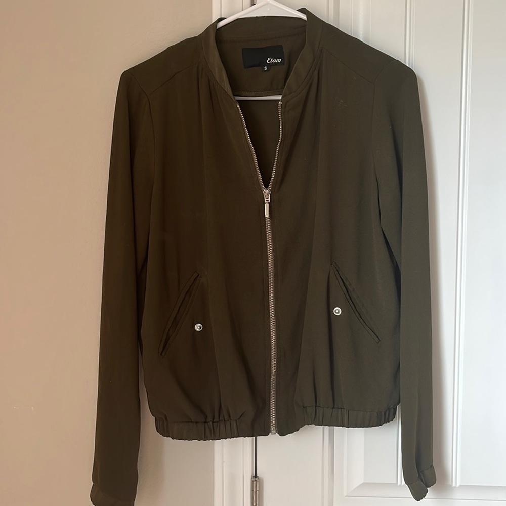 Green bomber jacket